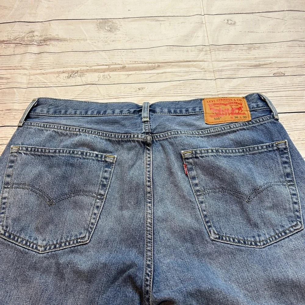 Levi's 505‎ Blue Denim Jeans Pants Men's Size 36x30